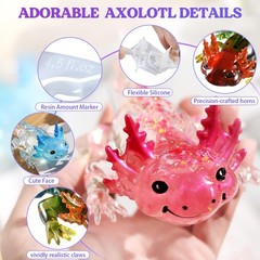 Let’s Resin Large Axolotl Molds Silicone, 3D Detailed Medium, clear
