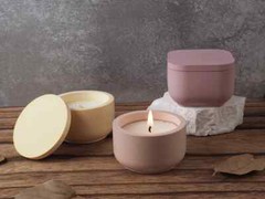 2-Part Cylinder Cube Candle Jar Molds with Lids, Concrete Molds