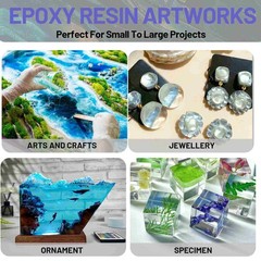 Crystal Clear Tumbler 1:1 Epoxy Resin 1 Gallon Kit – DIY Craft Jewelry Making