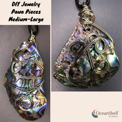 Abalone (Pāua) Shell Pieces-7.05Oz Pack-For Crafts, Jewelry Making, Resin Art, I