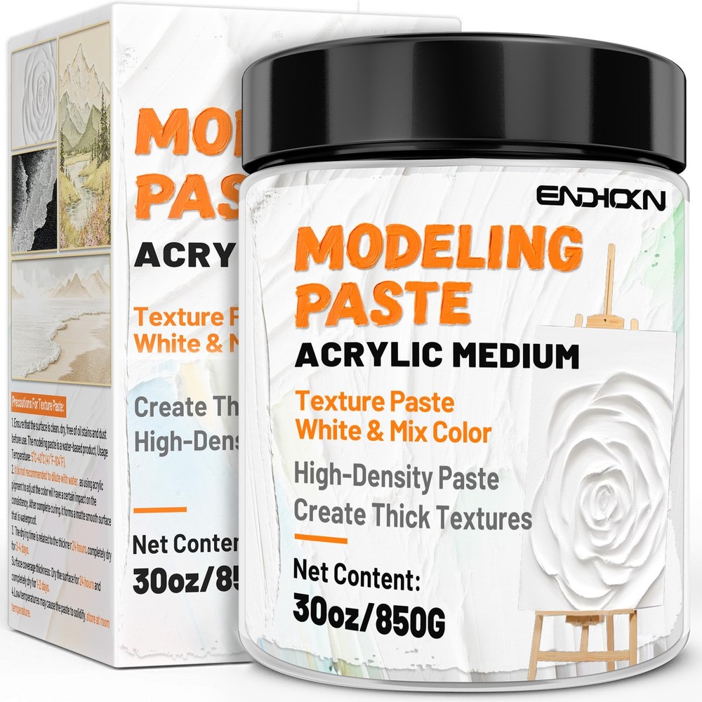 White Professional High Density Thick Modeling Texture Paste Medium 30 Oz 850g