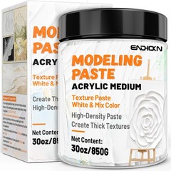 White Professional High Density Thick Modeling Texture Paste Medium 30 Oz 850g