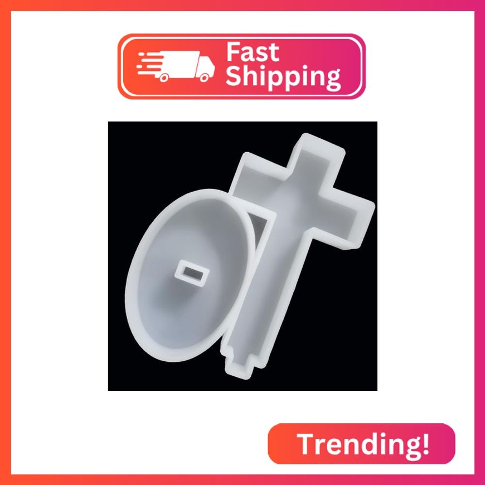 【300+ Design Optional】 Fuehbur Cross with Base Resin Silicone Large-Cross Mold f