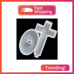 【300+ Design Optional】 Fuehbur Cross with Base Resin Silicone Large-Cross Mold f