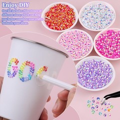 34000Pcs Multicolor Resin Jelly Rhinestones 3mm Flatback Gems for Crafting, D…