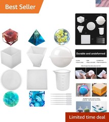Silicone Resin Molds Set – 5Pcs for Creative Epoxy Artistry with Accessories
