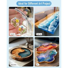 Clear Epoxy Resin Self-Leveling Non-Toxic For Casting Coating Art Crafts New