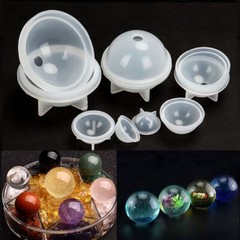 5/10Pcs Silicone Resin Casting Mold DIY Round Epoxy Mould Craft Making Tool Kit