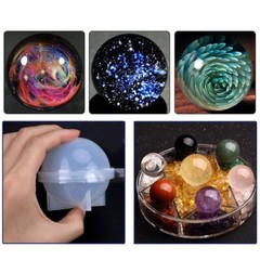 5/10Pcs Silicone Resin Casting Mold DIY Round Epoxy Mould Craft Making Tool Kit