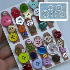 5Pcs 3D Sweater Knot Gel Nail Art Mold Arts Resin Buttons Molds for Accessories