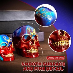 5 Pcs Large + Medium + Small 3D Skull Pumpkin Resin Molds, Flexible Silicone Ske