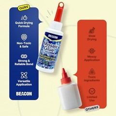 Beacon Mosaic Glue 2oz Non-Toxic Water Resistant Adhesive for Tiles & Crafts