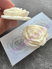 Roses silicone mold for Fondant-Resin-handcrafts-polymer clay- size 1.41″ round