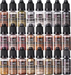 Metallic Alcohol Ink Set-24 Colors Metal Color Alcohol Based Resin Ink, High …