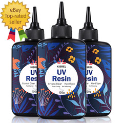 UV Resin 300G Upgraded UV Resin Kit Hard Type Crystal Clear Ultraviolet Curing
