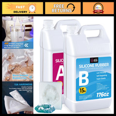Silicone Mold Making Kit 15A, Fast Curing Liquid Rubber, Clear Translucent Molds