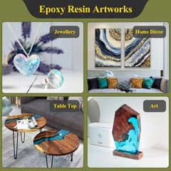 68OZ 3×UV Resistant Resin Kit,No Bubble & Crystal Clear Epoxy Resin for Coating,