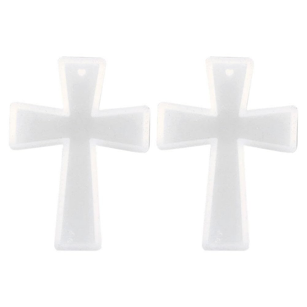 Cross Silicone Resin Molds, 2pcs Cross Pendant Epoxy Resin Mold Crucifix Cast…