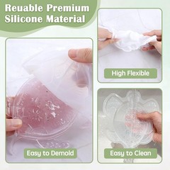 3D Large Animal Sea Turtle Resin Molds, Cute Turtle Silicone Mold, Easy to Clean