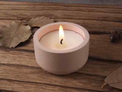 2-Part Cylinder Cube Candle Jar Molds with Lids, Concrete Molds