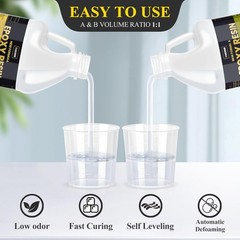 1 Gallon 3×UV Resistant Resin Kit,No Bubble & Crystal Clear Epoxy Resin for C…