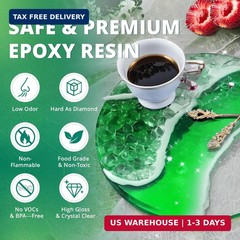 Crystal Clear Epoxy Resin Kit, 16OZ Epoxy Kit – High-Gloss & Bubbles Free, Self-