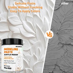 White Professional High Density Thick Modeling Texture Paste Medium 30 Oz 850g