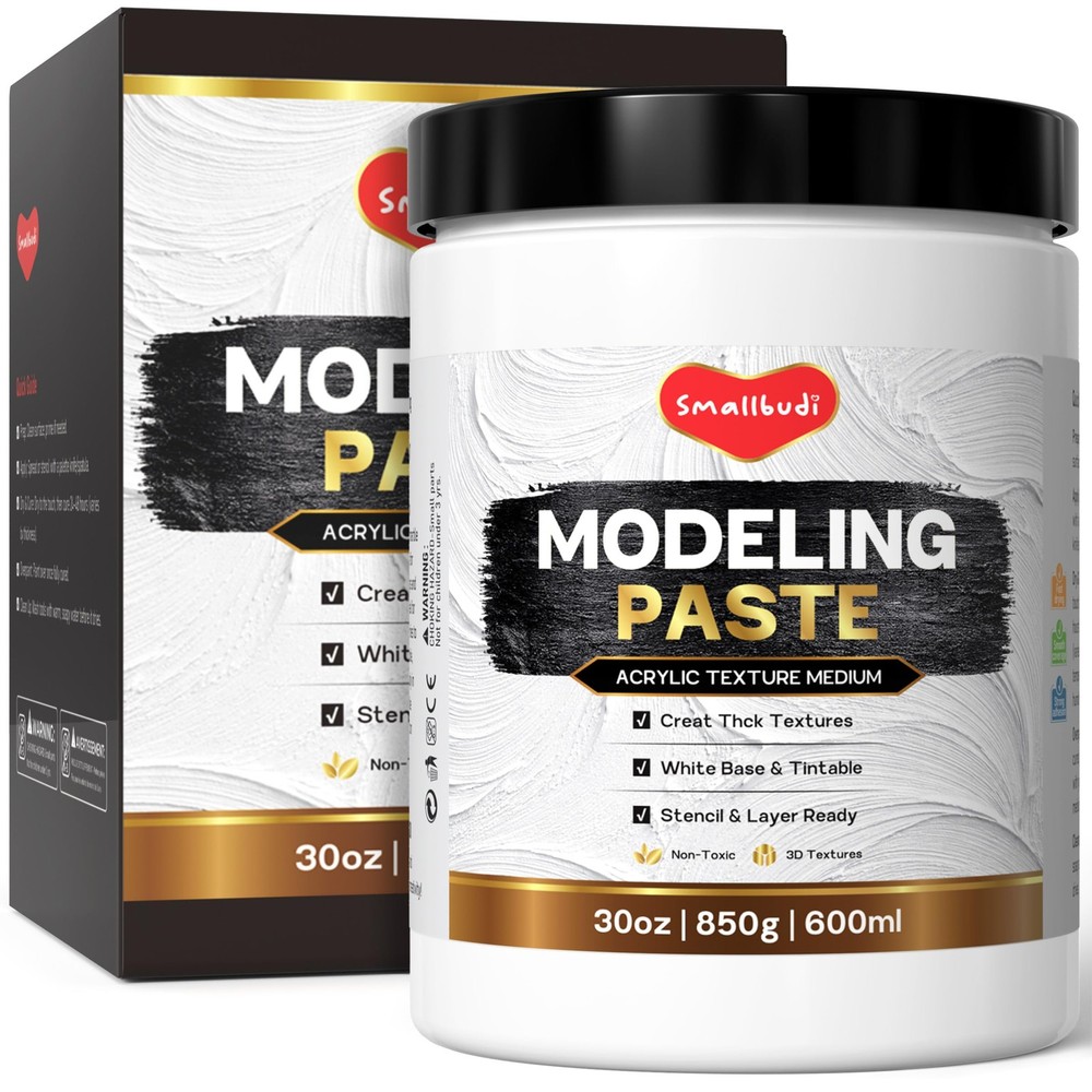 Modeling Paste 600 ml / 30 oz High Density Acrylic Medium for Texture Art an…