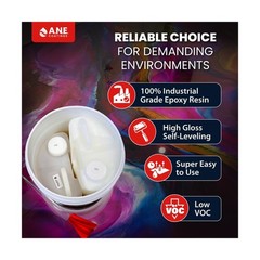 Self Leveling Epoxy Resin Kit – ANE Garage Floor Epoxy Kit Spreads Seamles