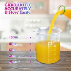 24 Pcs 100ml Resin Measuring Cups With 35pcs Mixing Sticks Graduated Epoxy Resin