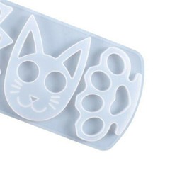 DIY Epoxy Silicone Mold Epoxy Resin Cat Shape Mould for Jewelry Casting Keychain