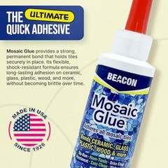 Beacon Mosaic Glue 2oz Non-Toxic Water Resistant Adhesive for Tiles & Crafts
