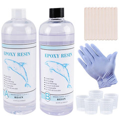 1set Crystal Clear 1:1 Epoxy Resin Casting Kit DIY Art Resin with Measuring Cups