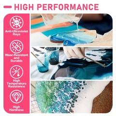 72oz Crystal Clear Epoxy Resin Kit Anti-Yellow Self Leveling DIY Craft Resin