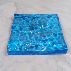 1pcs 10x10cm Wave Water Ripple Scene Floor Model Ornament Resin Base Accessories