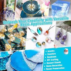 Crystal Clear Epoxy Resin 32oz Kit – Fast Cure 1:1 For Tumbler DIY Art Painting