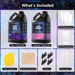 Crystal Clear Epoxy Resin 1 Gallon – No Yellowing, No Bubbles for Art Casting