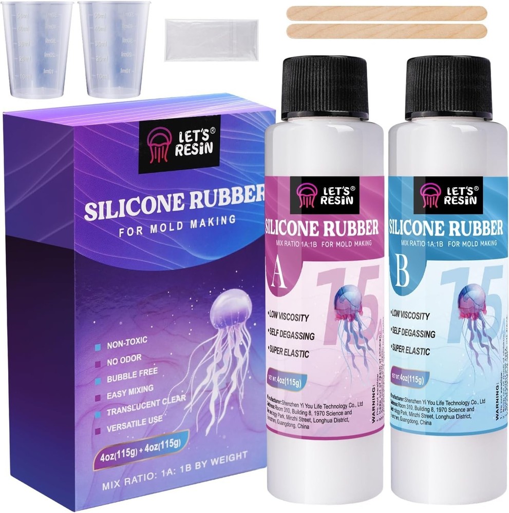 Silicone Mold Making Kit Liquid Rubber Clear Mold Maker For Resin Resin Molds