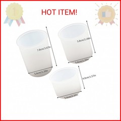 3PCS Tealight Holder Mold Votive Candle Holder Resin Mold Cylinder Silicone Moul