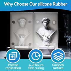 LET’S RESIN Silicone Mold Making Kit 36oz, 20A Flexible & Translucent
