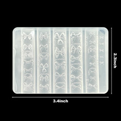 3D Bowtie Gel Nail Art Mold Arts Resin Rosette Molds for Accessories Supplies