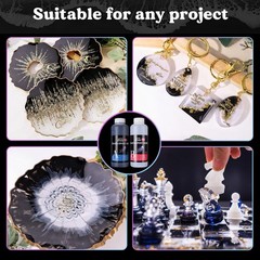EPOXY RESIN Black Resin Epoxy,44OZ Bubble Free & High-Gloss Epoxy Kit,Self Le…