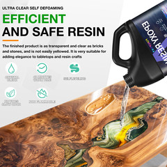 Epoxy Resin 1:1 Kit Crystal Clear, UV Resistant, Self Leveling Bulk 64OZ/1Gallon