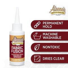 Aleene’s Fabric Fusion Glue, Permanent Adhesive, NoSew Fabric Glue for Clothes