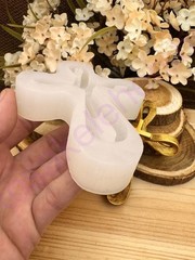Golden bow Cross handmade silicone mold for crafts