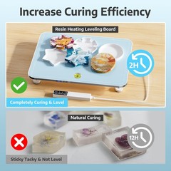 2-in-1 Resin Heating Mat & Leveling Table, Fast Curing Epoxy Molds, Resin Cur…