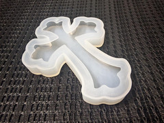 Fancy Cross Box Resin Silicone Mold, Jar Storage Mould with Lid for Ornament Sto