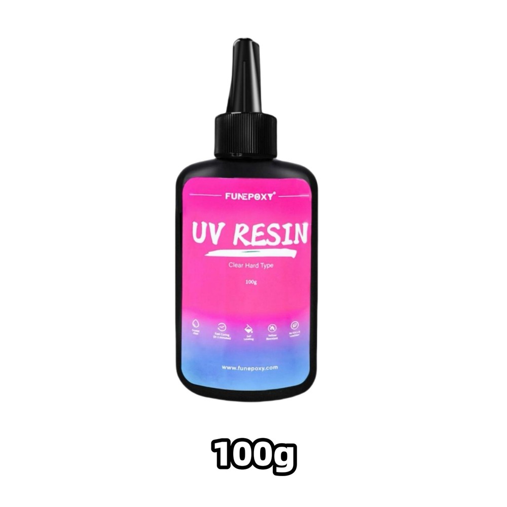 UV Resin Crystal Clear Hard Glue NonToxic No Bubbles DIY Handmade 100/300/500G