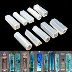 1pc Pendant Silicone Mold DIY Epoxy Resin Square Cylinder Molds Jewelry Findings
