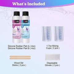 Silicone Mold Making Kit Liquid Rubber Clear Mold Maker For Resin Resin Molds